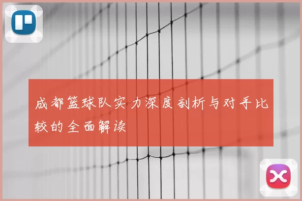 成都篮球队实力深度剖析与对手比较的全面解读